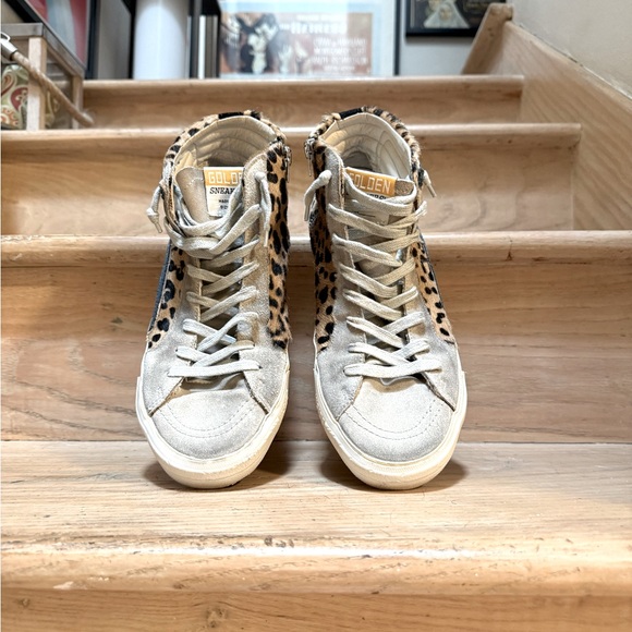 Golden Goose Slide Leopard Print Sneakers, Women’s 40EU/10US or Men’s 8.5US - Picture 1 of 11